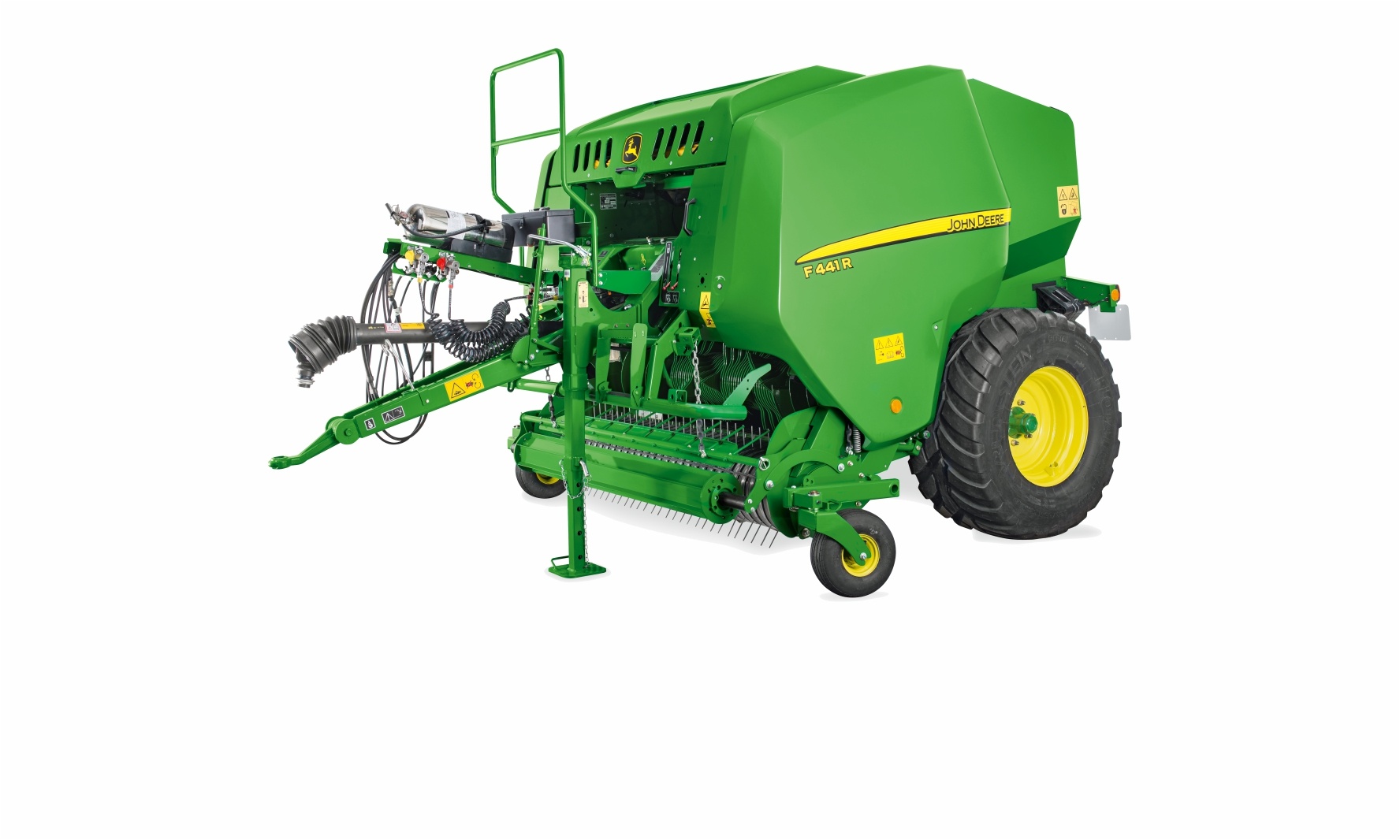 Prese de Balotat cu Camera Fixă pentru Baloți Cilindrici Seria F

Presa de balotat cu cameră fixă pentru baloți cilindrici de la John Deere reprezintă produsul descoperirilor adunate din fiecare colț al lumii. Pe tot parcursul dezvoltării acestor mașini am fost ghidați de opiniile și ideile nenumăraților fermieri, firme de servicii agricole și dealeri din întreaga lume. Iată o prezentare a capacităților și punctelor forte ale Camerei Fixe pentru Baloți Cilindrici. Alegerea presei de balotat potrivite pentru operațiunile dumneavoastră nu a fost niciodată mai ușoară. Indiferent de alegerea făcută, puteți fi siguri că aceasta a fost fabricată pentru a îndeplini standardele fără compromisuri ale mărcii John Deere: calitate și fiabilitate.