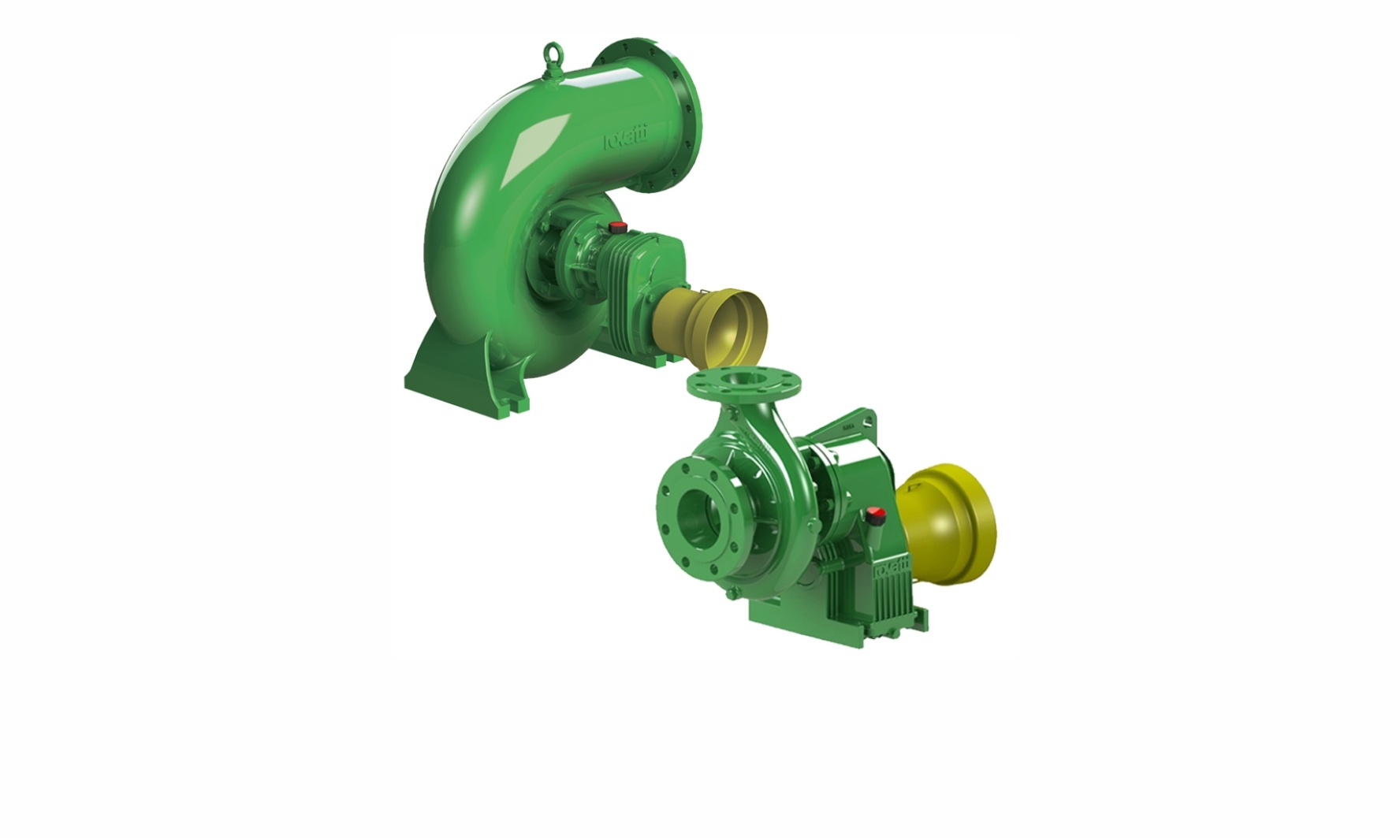 Pompe centrifugale cu overgear acționate de arborele cardanic al prizei de putere. Disponibil cu legătură în 3 puncte sau pe cărucior cu 2 roți și potrivit pentru toate sistemele de irigare. Un dispozitiv testat de răcire a circulației apei a echipamentului overgear , garantează funcționarea siguranței în perioade continue de lucru.