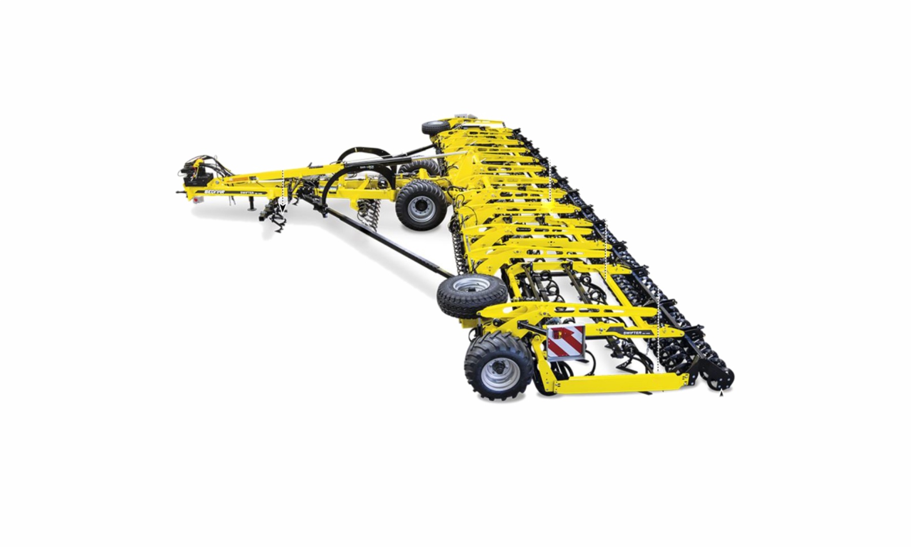 SWIFTER SM Combinator

 	Combinarea a 8 operațiuni de lucru într-o singură trecere.
 	Pregătirea perfectă a patului germinativ printr- o singură trecere.
 	Un mecanism de rabatare unic, operat din cabina tractorului = sistemul Bar-Lock.
 	Prelucrarea perfectă a suprafeţei solului datorită poziţionării independente a secțiilor de lucru prin sistemul Wave-Flex.
 	Schimbarea facilă a organelor active în funcţie de necesităţi şi de condițiile de sol.