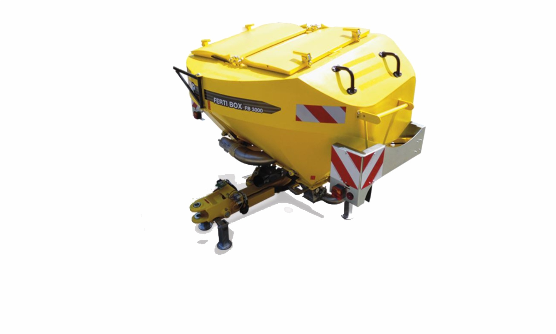 FERTI-BOX FB Buncăr pentru fertilizare și semințe

 	Număr redus de realimentări datorită buncărului de mare volum, de 3 000 l.
 	2 dozatori electrici din oţel inoxidabil ce vă permit să schimbaţi dozajul în funcţie de cerinţele agronomice.
 	Nu împiedică utilizatorul să monitorizeze alte utilaje cuplate.
 	Transport pneumatic al materialelor (fertilizant /seminţe) de la unitatea de distribuție în sol.
 	Pot fi dozate două tipuri de îngrășăminte (seminţe), sau poate fi folosit integral pentru un tip de fertilizant (seminţe).
 	Dozaj controlat cu sistemul ISOBUS.