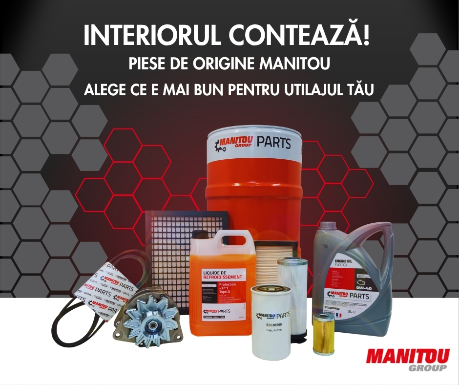 Alege piesele de origine Manitou pentru siguranța și performanța utilajului tău