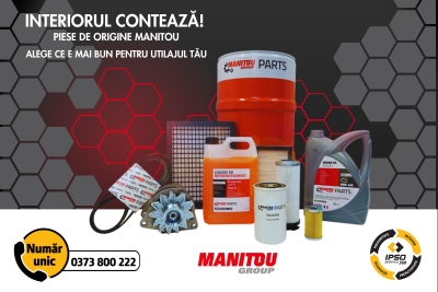 Alege piesele de origine Manitou pentru siguranța și performanța utilajului tău